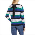 Halogen Bow Back Pullover Striped Sweater XS NWT Photo 1