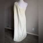 JJ's House JJ’s House Ivory One Shoulder Sheath Column Floor Length Wedding Dress Womens 6 Photo 5