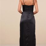 Lulu's Black Strapless Ruched Maxi Dress Photo 2
