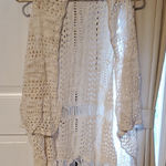 Rue 21  Cream Crochet Open-Front Cardigan Photo 0