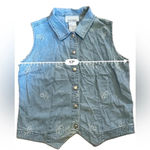 Casey And Max Denim Embroidered Vest Size S Women’s Boho Vintage Hippie Cottage Blue Photo 7
