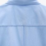 ZARA Blue Ruched Buttoned Slit Midi Dress Photo 4