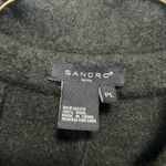 Sandro  Black Pea Coat with Button Detail Photo 2