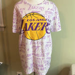 Nba  Los Angeles Lakers logo short sleeve T-shirt Photo 2