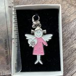 Little Guardian angel pendant for child or adult Crystal pink white Germany Photo 4