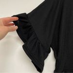 Missguided  Black Ribbed Knit Bell Sleeve Babydoll Mini Dress Women 18 Whimsigoth Photo 2