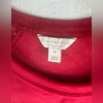 Charter Club  Intimates M Red Velour Pocketed Pajama Top Photo 5