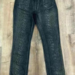 LAUREN VIDAL | Snakeskin Print Jeans Size XL Photo 0