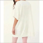 Free People 🆕  Ivory Cozy Cool Girl Lounge T-Shirt M🆕 Photo 3