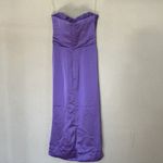 House Of CB  SANTANA VIOLET SATIN STRAPLESS CORSET MIDI‎ DRESS NWOT size L Photo 5