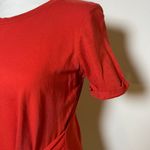Anthropologie Rosamund Tie-Front Tee Knot Tshirt Red Size XS Short Sleeve Basic Photo 6