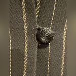 Dana Buchman Black/Navy Cream Pin Stripes Long 1 Button Wool Blazer Jacket Sz 2P Photo 3