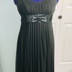 Love Tease Black Pleated Chiffon Halter Dress with Bow Size 7 Photo 3