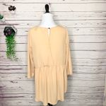 BKE Long Sleeve Beaded Trim High Low Tunic Top blouse Size Medium Photo 7