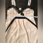 EUC Y2K Nude midi dress with black lace appliques sz M Size M Photo 4