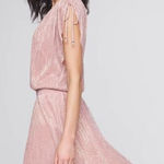 White House | Black Market New! Cap Sleeve Shimmer Kimono Mini Dress, size L Photo 0