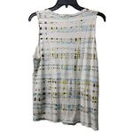 Sleeveless Tank Top‎ Abstract Print Casual Everyday Top XL White Photo 1