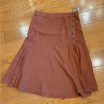Free People  Catching Feelings Linen-Blend Button Front Midi Skirt – 12 (NWOT) Photo 1