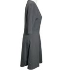 Max Mara Weekend Fit & Flare Jersey Dress L Charcoal Gray Minimalist Workwear Photo 3