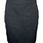 Banana Republic ‎ Skirt Womens 2 Petite Gray Pencil Straight Career Minimalist Photo 0