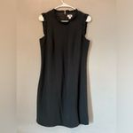 J.Crew  Black Ruffleneck suiting dress black, mini formal dress Photo 3