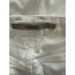 Hudson Jeans  Faye White High Rise Straight Crop Jeans Size 30 Raw Hem Button Fly Photo 4
