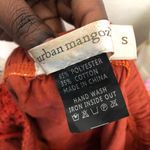 Orange crotchet Boho hippie indie festival maxi skirt beaded drawstring drop waist. Can also be A Dress Photo 3