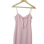 Likely Calhoun Dress Women’s Size 0 Pink Asymmetrical Midi Gown Knotted Bust Photo 3