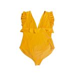 Sweet Pea  for NY & CO. Claudia Yellow Ruffle One Piece Swimsuit in Size XL Photo 2