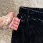 Eileen Fisher  Velvet Silk Blend Wide‎ Leg Cropped Ankle Pant Black Small Photo 2