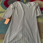 Jordan Taylor NWT  Collection Gold Metallic See Through Cut Out Coverup Dress Photo 3