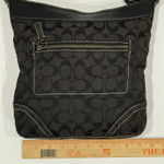 Coach C Logo Black Fabric Shoulder Handbag Big Buckle Purse J064910403 *fading Photo 12
