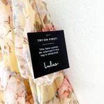 Lulus Niyati Yellow Floral Strapless Lined Tiered Maxi Dress, Size Small Photo 7