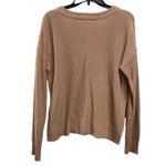 Madewell  Sweater Womens Small Beige Cable Knit Pullover Long Sleeve Pocket Photo 4