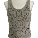 Arden B Graphite Knit Crochet Crop Top Women's Size XS | 72-34-2 Photo 0