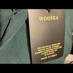 WOOSEA Women Sleeveless V Neck Split Long Dress, DARK GREEN, Size XL, Green Photo 6