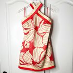 Hutch  Baker Halter Mini Dress Coral Floral Size 8 NWT Photo 5