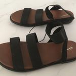 Black Double Band Sandals, Size 6 Photo 0