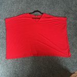 Eileen Fisher  Vibrant Red V-Neck Top XL Photo 5