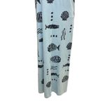 Arli Womens Blue Fish Seashells Print Maxi Dress M Puerto Vallarta Mexico Size M Photo 3