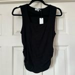 Michael Stars  Maribel Square Neck Tank black ribbed size small Photo 2