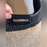 Brighton  Black and Natural Tan Woven Women’s Bag black and silver accents spring Photo 2