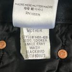 MOTHER Denim Mother Looker Ankle Fray Blackbird Black Jeans Photo 7