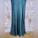Komarov teal satin mesh dress size small Blue Photo 11