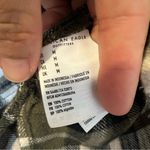 American Eagle  Oversized Fit Plaid Flannel Button Down Shirt Womens Medium Green Photo 4