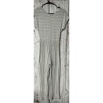 Caution to the Wind  Anthropologie Tie White Grey ShortSleeve Jumpsuit Size Small Photo 1