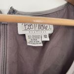 Bob Mackie  Vintage V-neck Sleeveless Side Slit Long Evening Dress‎ Gray Size 12 Photo 2