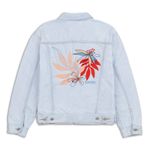 Levi's Levi’s Jean Jacket Ex-Boyfriend Trucker Jean Jacket Size XL w/Embroidery on Back Photo 2