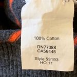 J.Crew  sweater women’s small gray orange stripe long sleeve v-neck cotton Photo 4
