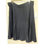 Ellen Tracy  Women's Black Pleated Skirt- Size XL accordion ribbed sweater knit Photo 5